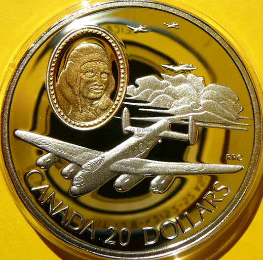 20$ KANADA 1990 SAMOLOT AVRO LANCASTER LOTNICTWO