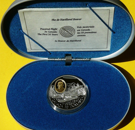 20$ KANADA 1991 SAMOLOT HAVILLAND BEAVER LOTNICTWO