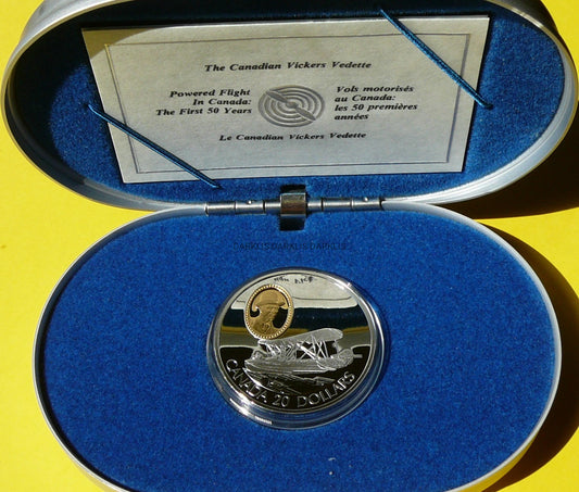 20$ KANADA 1994 SAMOLOT VICKERS VEDETTE LOTNICTWO