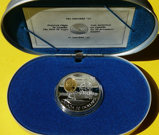 20$ KANADA 1993 SAMOLOT FAIRCHILD 71C LOTNICTWO