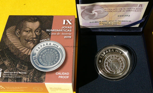 10 EURO HISZPANIA 2019 KLEJNOTY HISZPANII 8 REALI FILIPA III