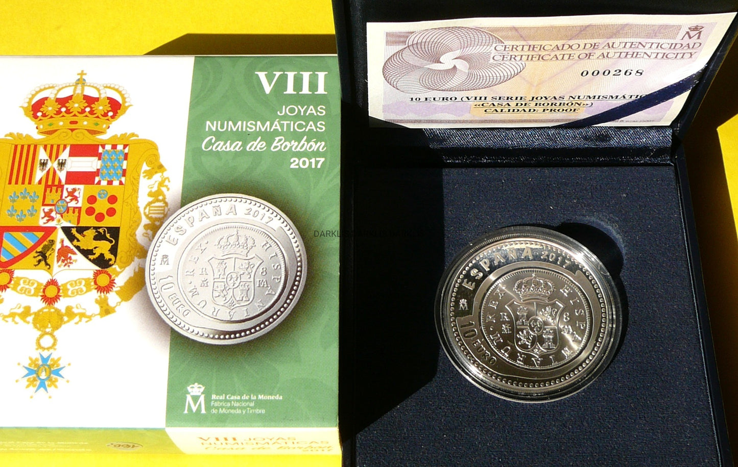 10 EURO HISZPANIA 2017 KLEJNOTY HISZPANII 8 REALI KAROLA IV