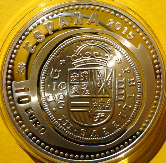 10 EURO HISZPANIA 2015 KLEJNOTY HISZPANII 4 REALE FILIPA III