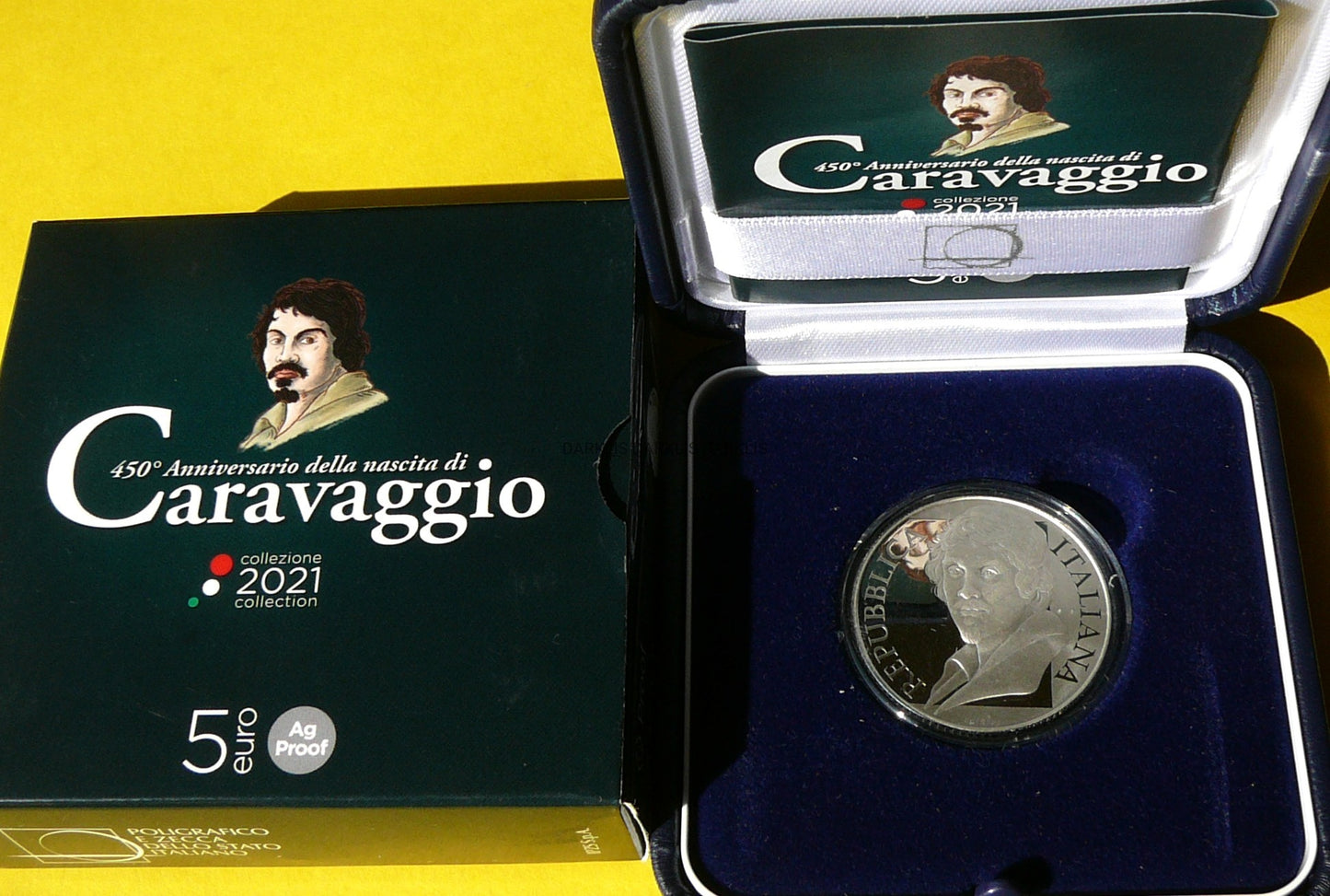 5 EURO WŁOCHY 2021 450 ROCZNICA URODZIN CARAVAGGIO