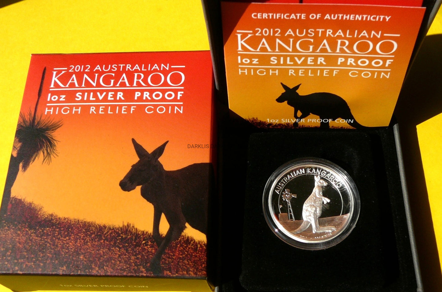 1$ AUSTRALIA 2012 KANGUR Ag Oz HIGH RELIEF RZADKA