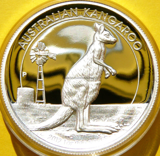1$ AUSTRALIA 2012 KANGUR Ag Oz HIGH RELIEF RZADKA