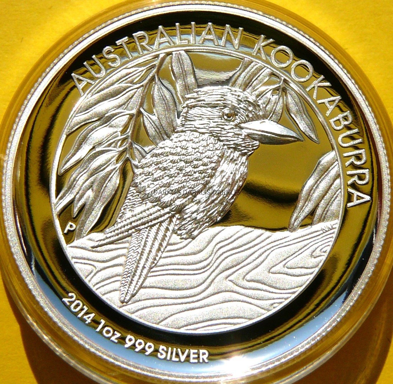1$ AUSTRALIA 2014 KOOKABURRA Ag Oz HIGH RELIEF RZADKA
