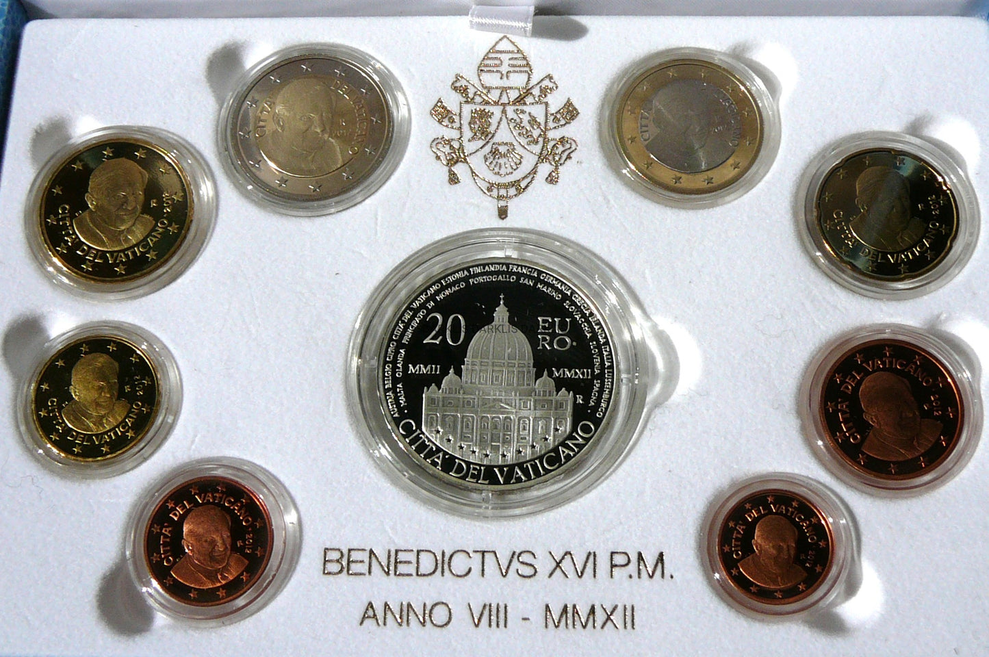 KMS EURO 20 EURO WATYKAN 2012 EURO 10 ROCZNICA PROOF