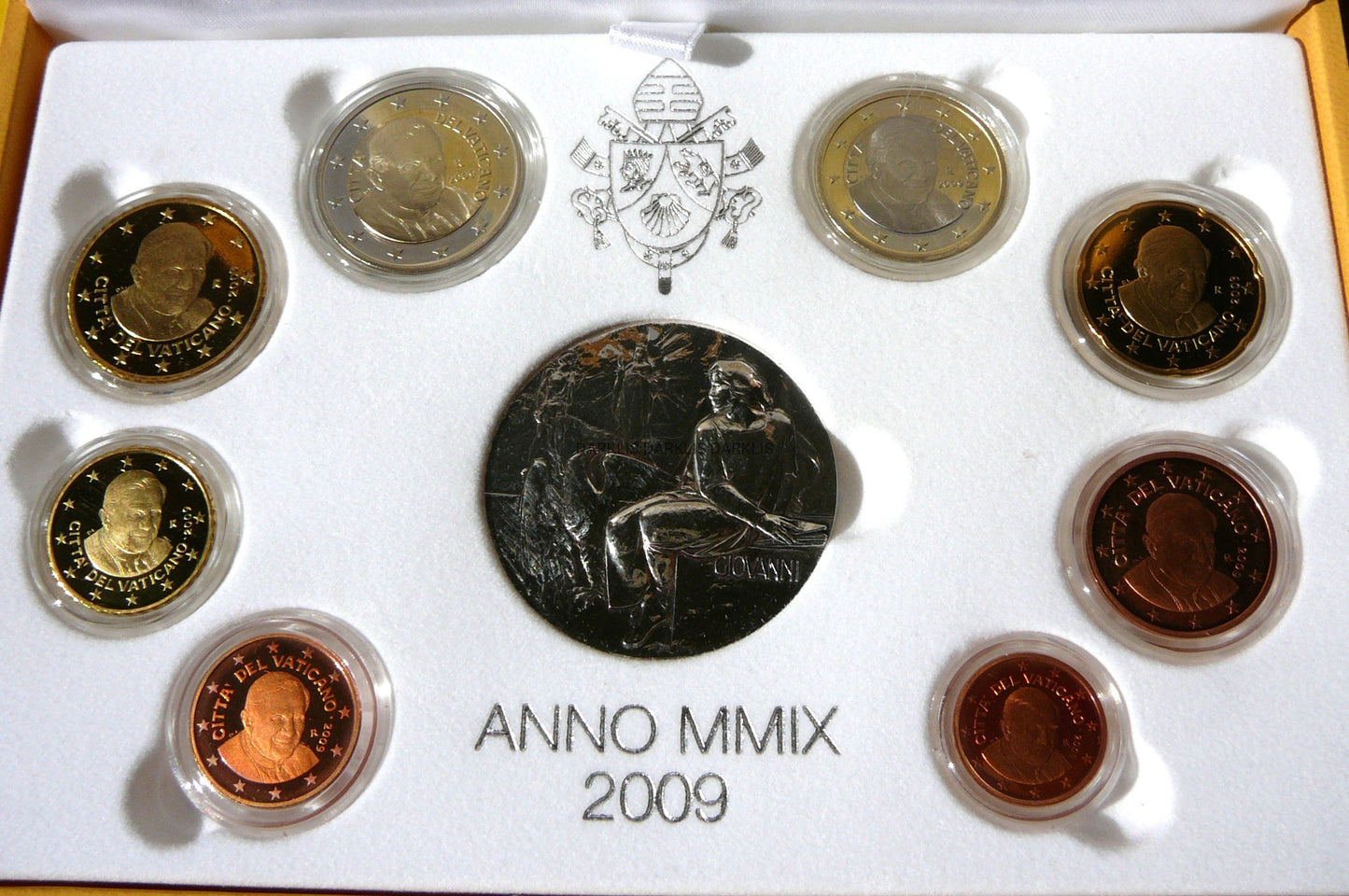 KMS EURO + MEDAL WATYKAN 2009 ZAŁOŻENIE WATYKANU PROOF