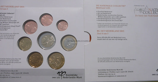SET EURO HOLANDIA 2015 FOKA DZIEDZICTWO NATURALNE ECO
