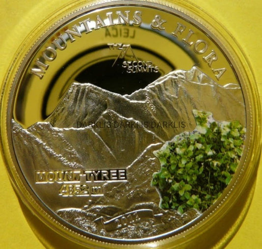 5$ PALAU ANTARKTYDA MOUNT TYREE GÓRY KWIATY Ag +CE