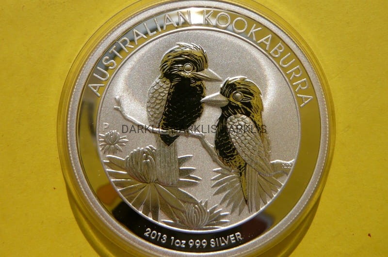 1$ AUSTRALIA 2013 PTAK KOOKABURRA SREBRO 999 UNCJA