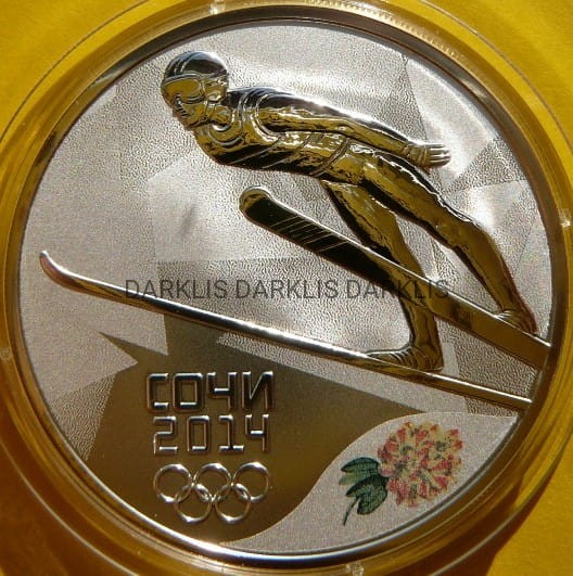3 RUBLE ROSJA 2014 SKOKI NARCIARSKIE OLIMPIADA SOCZI