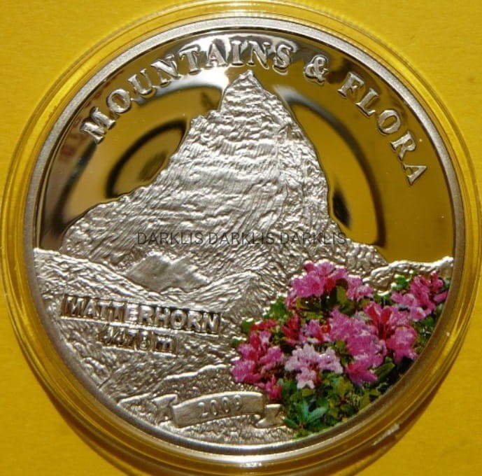 5$ PALAU 2009 SZCZYT MATTERHORN GÓRY KWIATY Ag