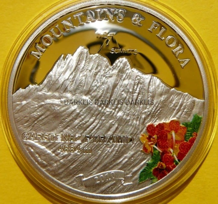 5$ PALAU GWINEA CARSTENSZ PYRAMID GÓRY KWIATY +CER