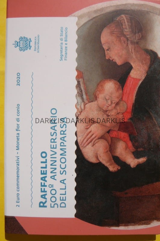 2 EURO SAN MARINO 2020 RAFFAELLO SANTI MALARZ