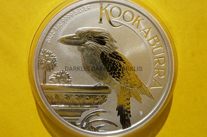 1$ AUSTRALIA 2022 PTAK KOOKABURRA SREBRO 999 UNCJA