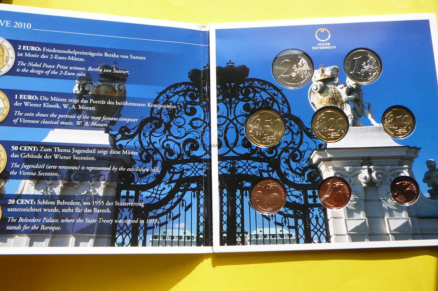 KMS EURO AUSTRIA 2010 OFICJALNE WYDANIE MENNIC UNC
