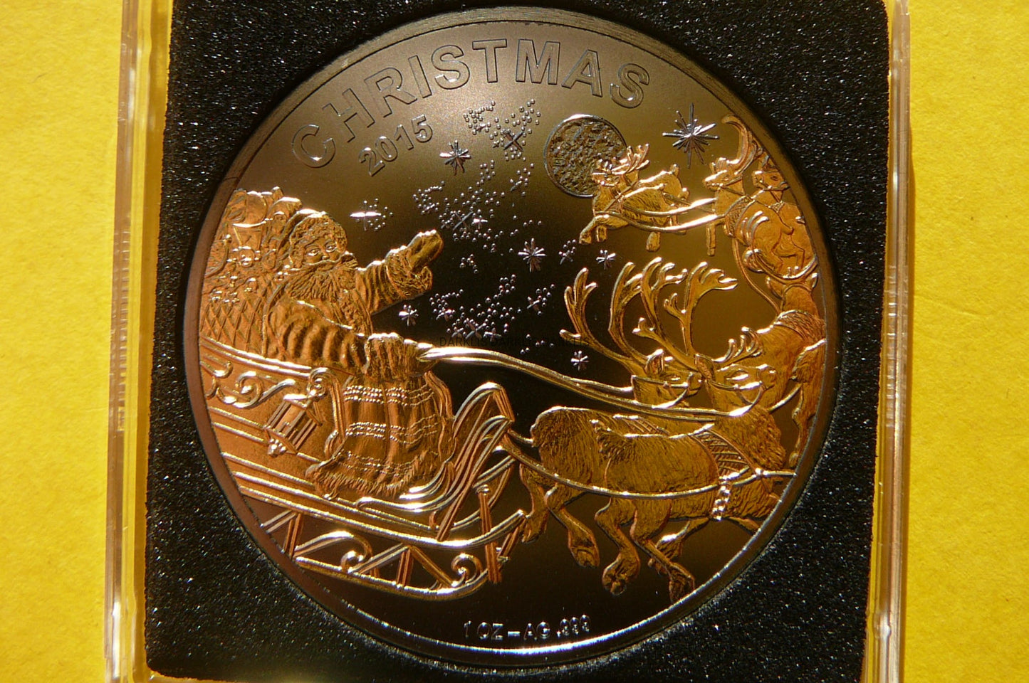 1000 FR MALI 2015 - ŚW.MIKOŁAJ  Ag/Au 999 RUTHEN