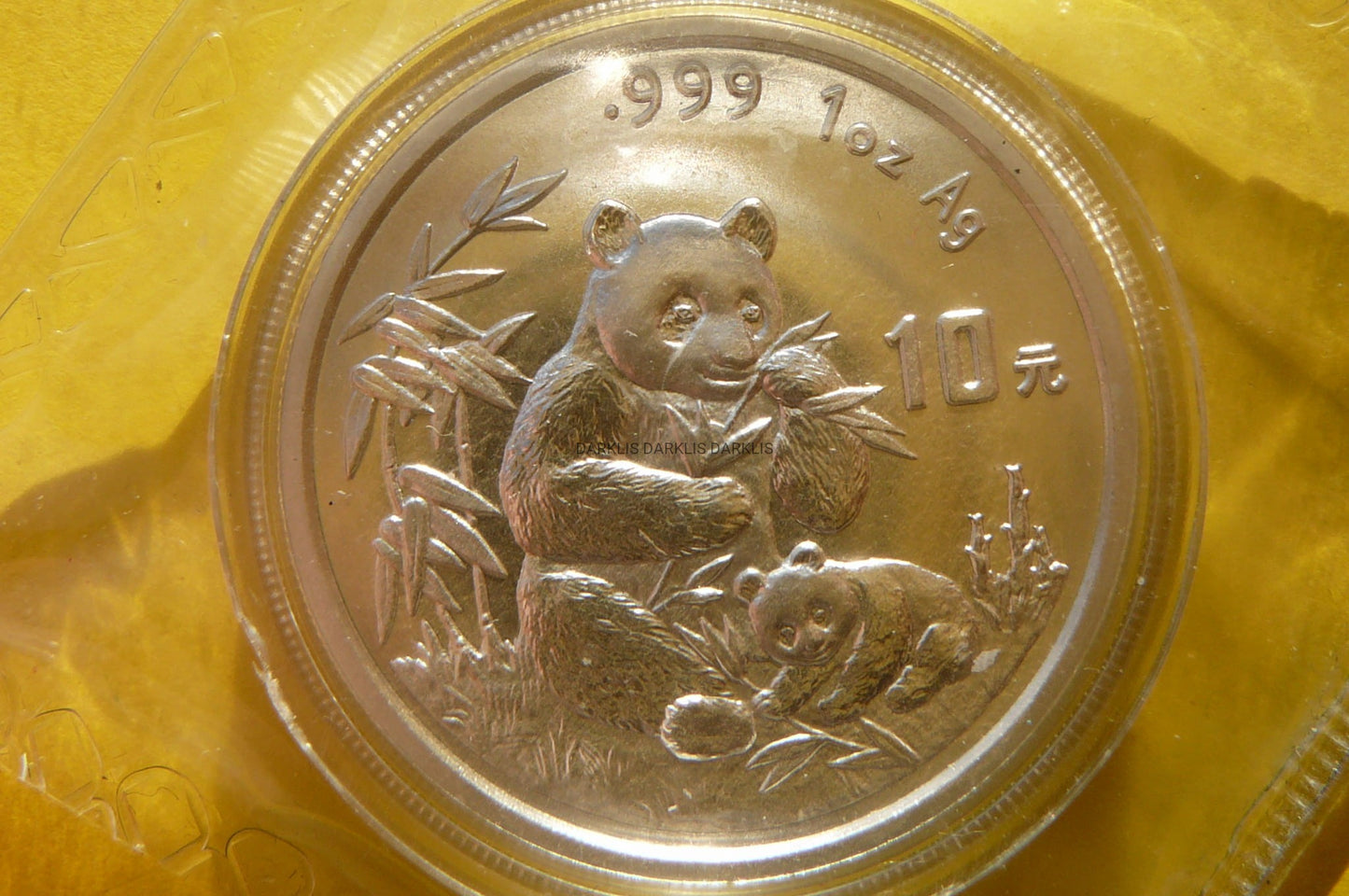 10 YUAN CHINY 1996 PANDA WIELKA Ag 999 Oz MENNICZA