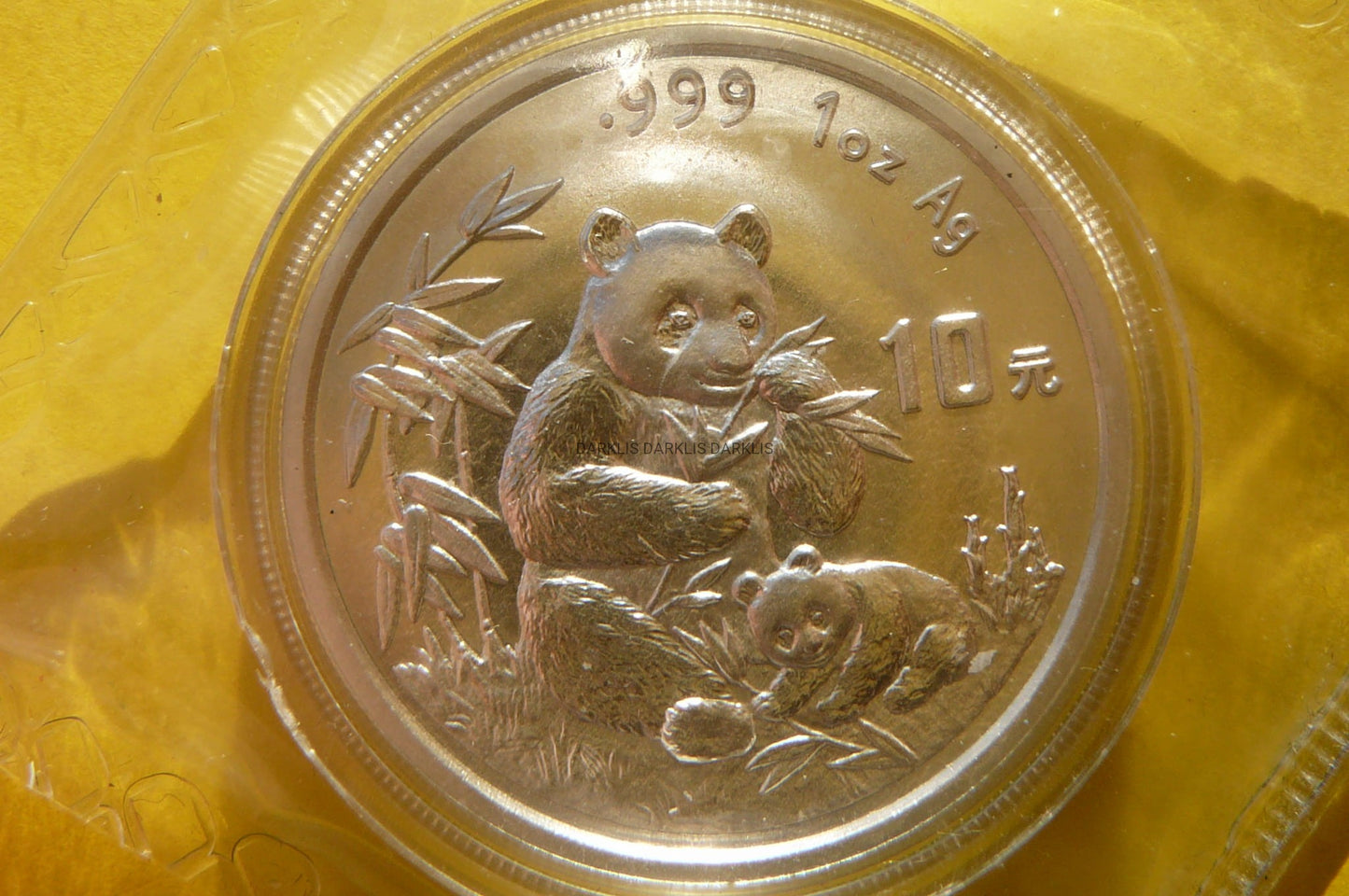 10 YUAN CHINY 1996 PANDA WIELKA Ag 999 Oz MENNICZA