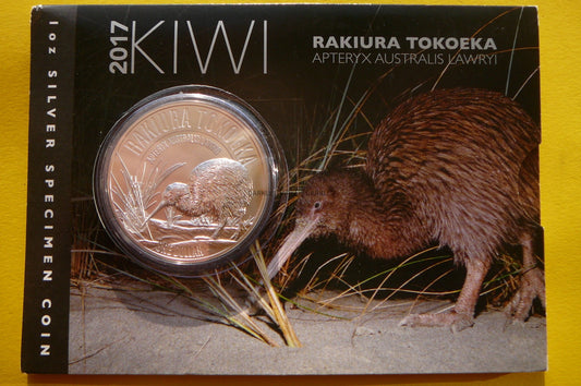 1$ NOWA ZELANDIA 2017 KIWI SREBRO 999 UNCJA RZADKA
