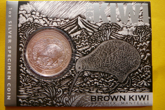 1$ NOWA ZELANDIA 2019 KIWI SREBRO 999 UNCJA RZADKA