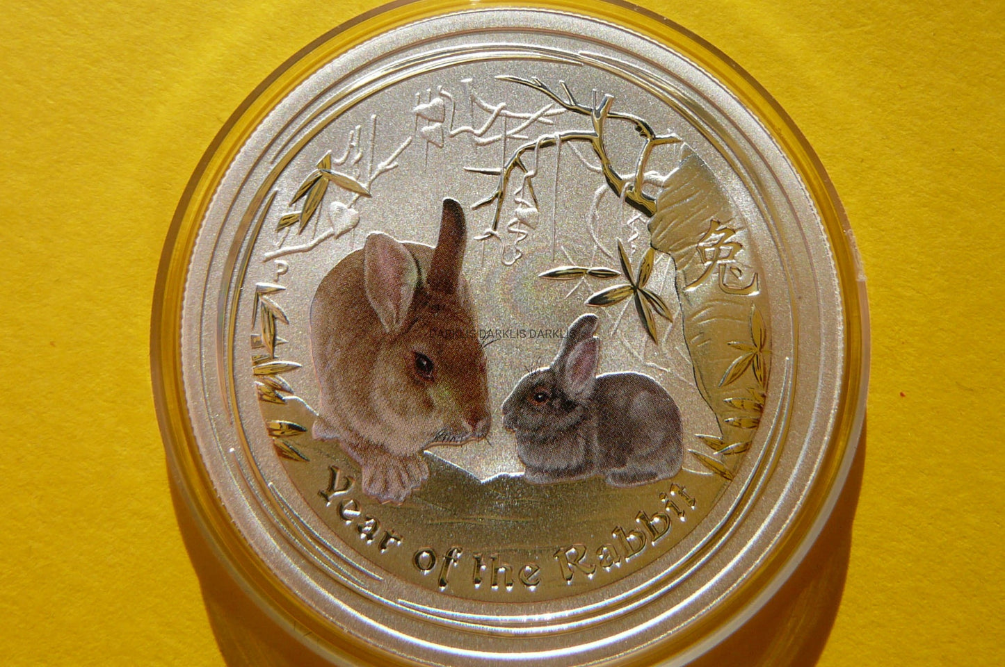 1/2$ AUSTRALIA 2011 ROK KRÓLIKA LUNAR Ag 999 KOLOR