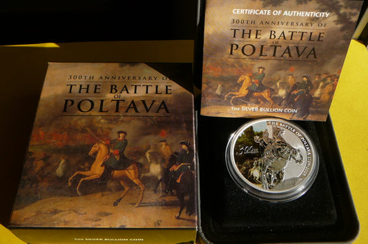 1$ TUVALU 2009 - ROCZNICA BITWY POD POŁTAWĄ Ag Oz