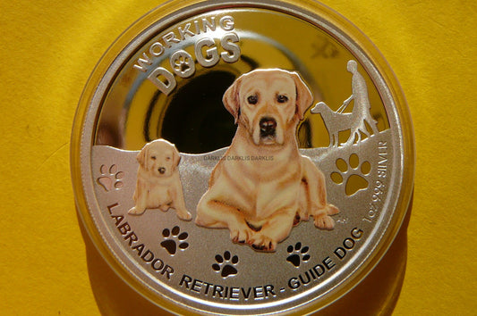 1$ TUVALU 2010 LABRADOR RETRIVER PIES PRACUJĄCY Ag