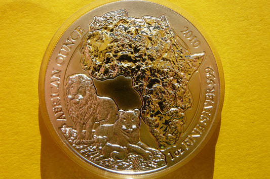 50 MIRONGO RWANDA 2010 LEW SREBRO 999 UNCJA RZADKA