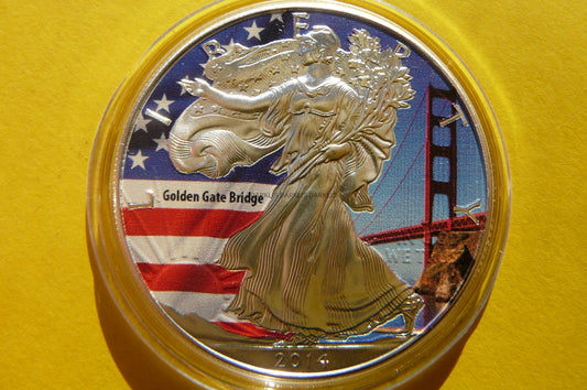 1$ USA 2014 BOGINI WOLNOŚCI GOLDEN GATE BRIDGE