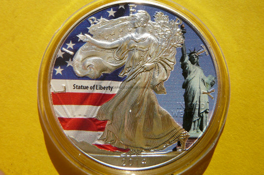 1$ USA 2014 BOGINI WOLNOŚCI STATUA WOLNOŚCI Ag Oz