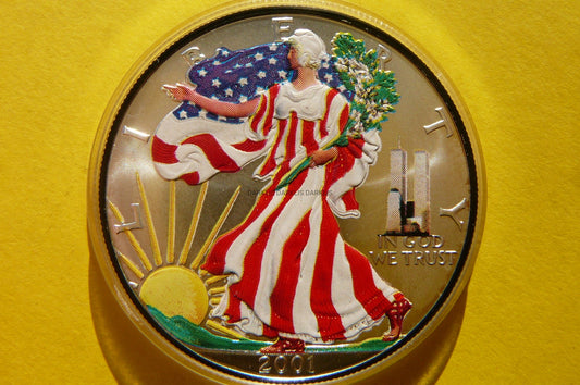 1$ USA 2001 BOGINI WOLNOŚCI WORLD TRADE CENTER Ag