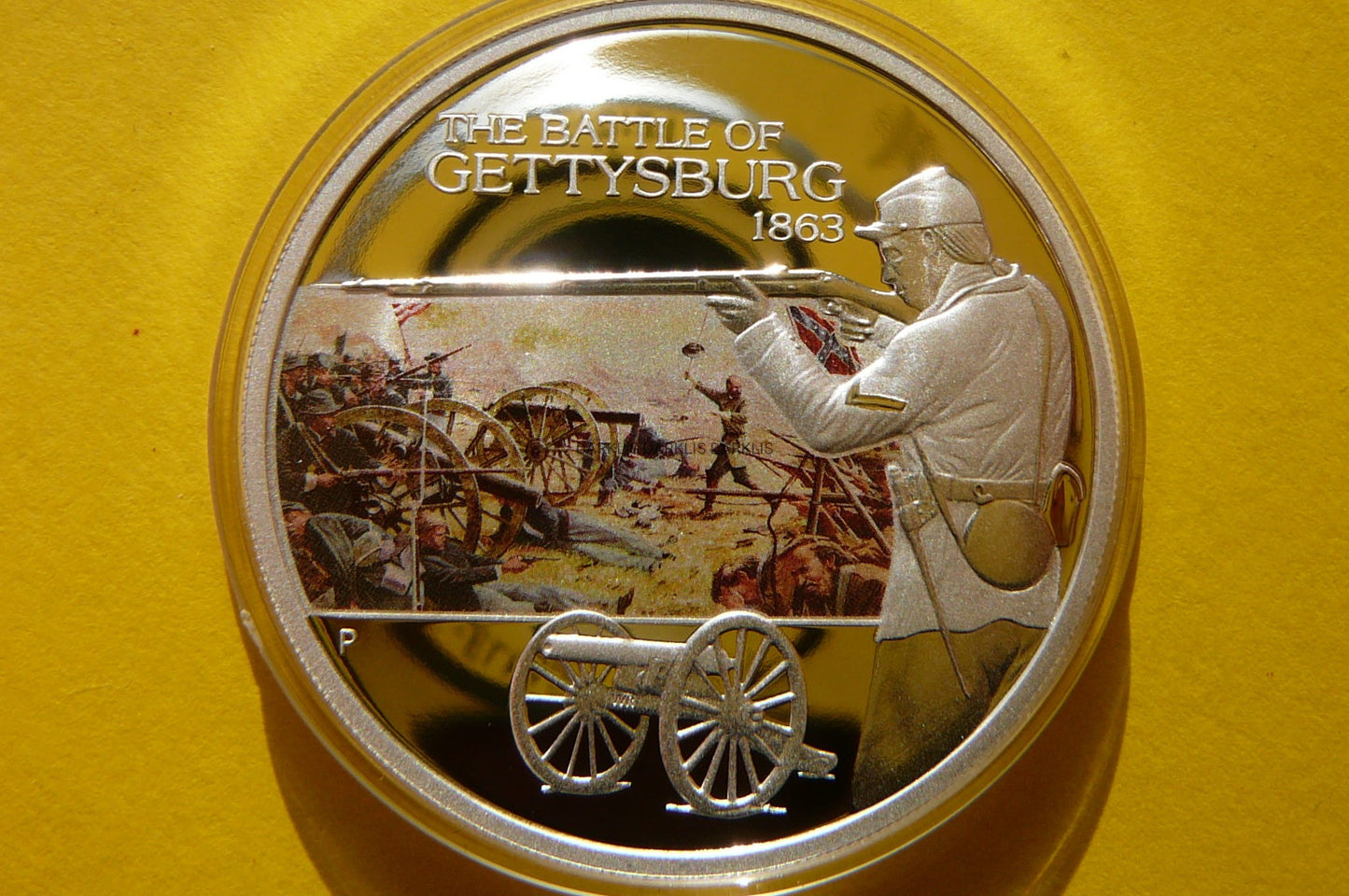 1$ TUVALU 2009 SŁYNNA BITWA POD GETTYSBURGIEM Ag
