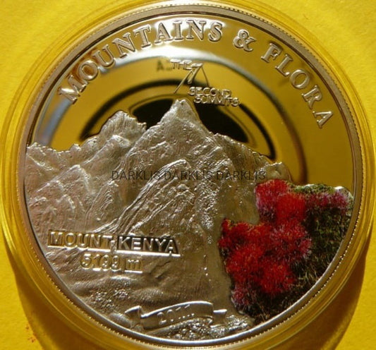 5$ PALAU 2011 - SZCZYT KENIA GÓRY KWIATY Ag +CER