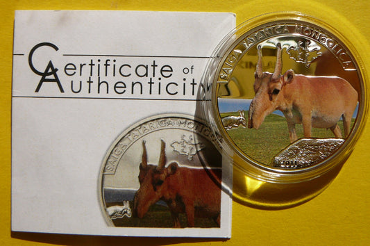 500 TUGRIK MONGOLIA 2011 SUHAK STEPOWY SREBRO 925