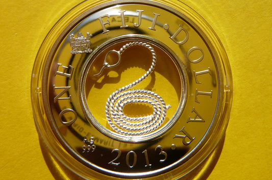 1$ FIJI 2013 ZODIAK CHIŃSKI ROK WĘŻA Ag 999 RZADKA
