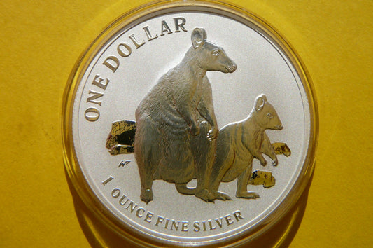 1$ AUSTRALIA 2011 KANGUR SREBRO 999 UNCJA RZADKA