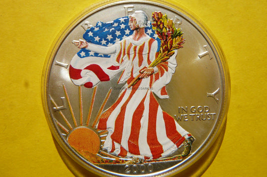 1$ USA 2000 EAGLE BOGINI PORY ROKU LATO Ag999 Oz 2
