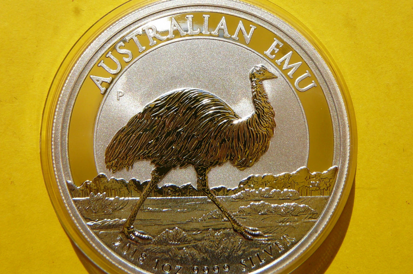 1$ AUSTRALIA 2018 - STRUŚ EMU SREBRO 999 Oz +ETUI