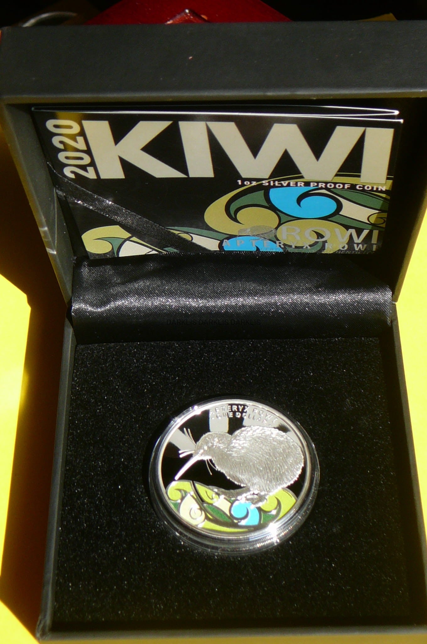 1$ NOWA ZELANDIA 2020 PTAK KIWI KOLOR PROOF RZADKA