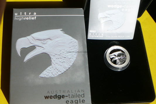 1$ AUSTRALIA 2022 ORZEŁ HIGH RELIEF PROOF Ag999 Oz