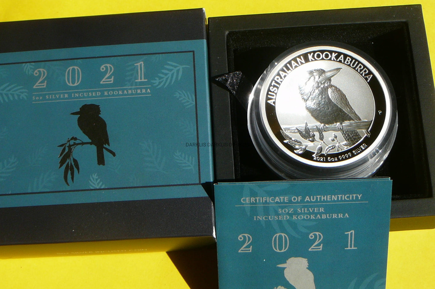 8$ AUSTRALIA 2021 KOOKABURRA INKRUSTOWANA Ag99 5Oz