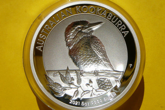 8$ AUSTRALIA 2021 KOOKABURRA INKRUSTOWANA Ag99 5Oz
