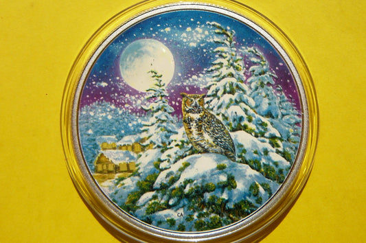30$ KANADA 2017 PUCHACZ WIRGINIJSKI Ag99 2Oz KOLOR