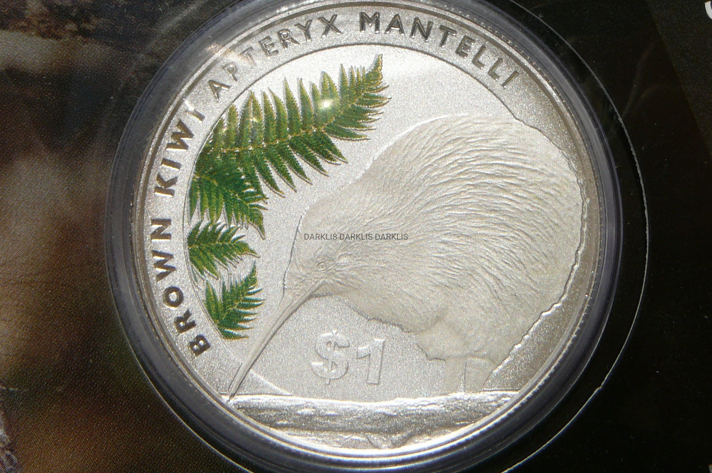 1$ NOWA ZELANDIA 2015 PTAK KIWI SREBRO 999 UNCJA