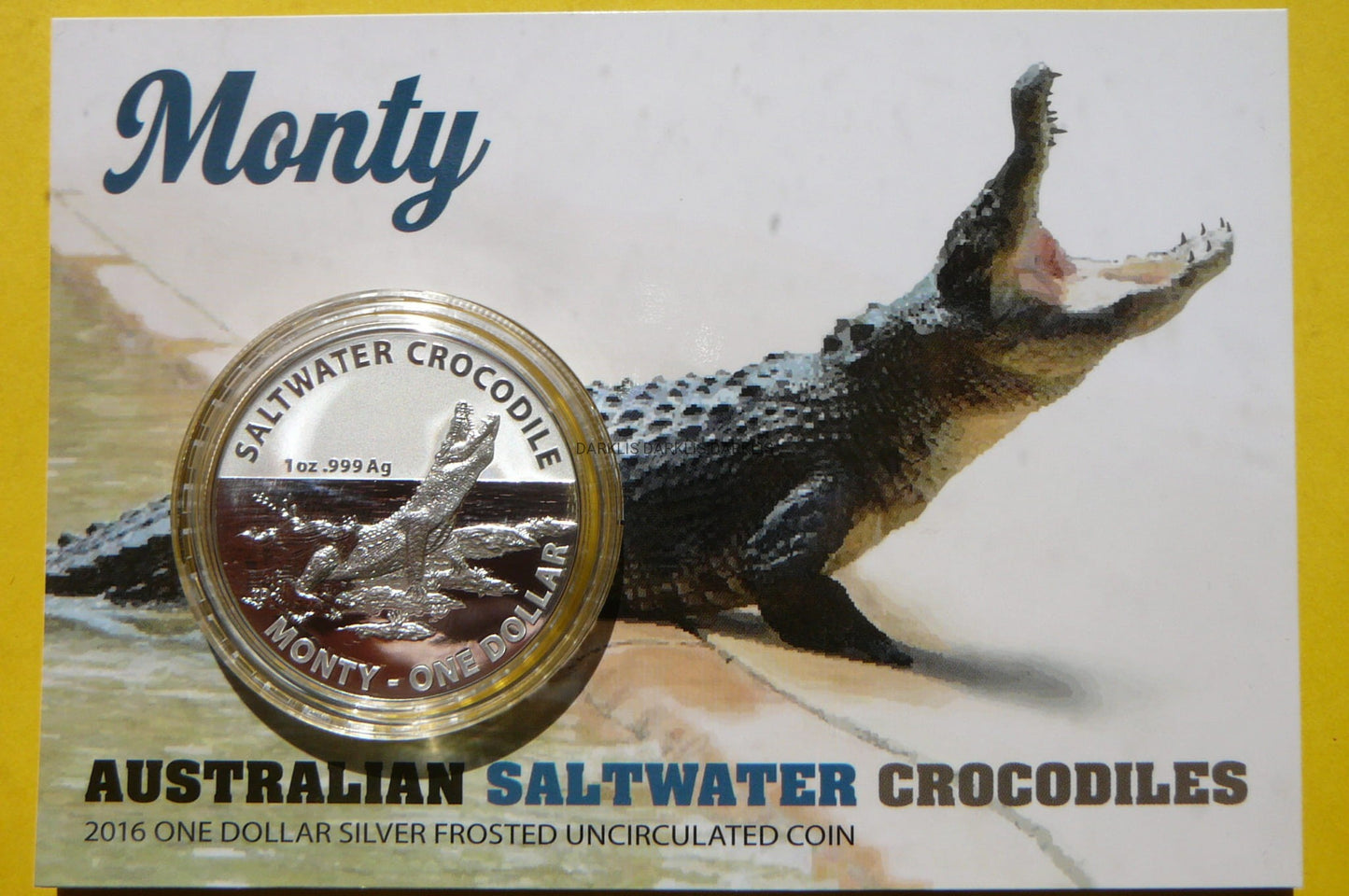 1$ AUSTRALIA 2016 KROKODYL MONTY Ag 999 Oz LIMIT