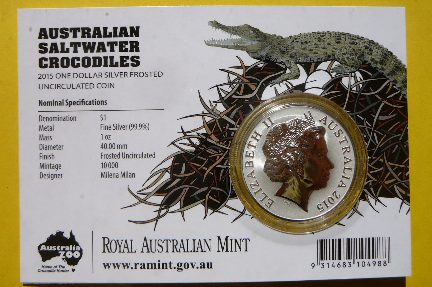 1$ AUSTRALIA 2015 KROKODYL AGRO JUNIOR Ag Oz LIMIT