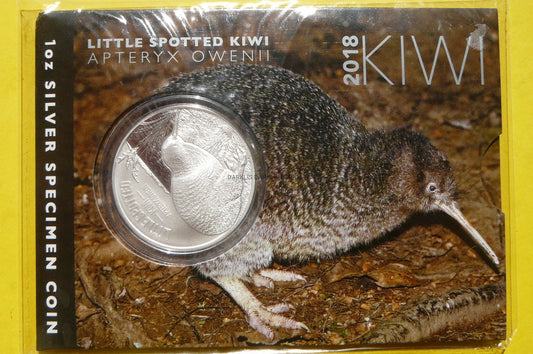 1$ NOWA ZELANDIA 2018 KIWI SREBRO 999 UNCJA RZADKA